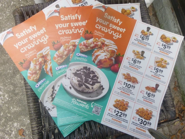 Popeye's  Coupons  3 Sheets  Expires 12/24/23