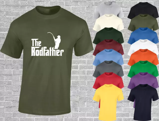 The Rodfather Mens T Shirt Fishing Godfather Gift Idea Dad Present Fisherman