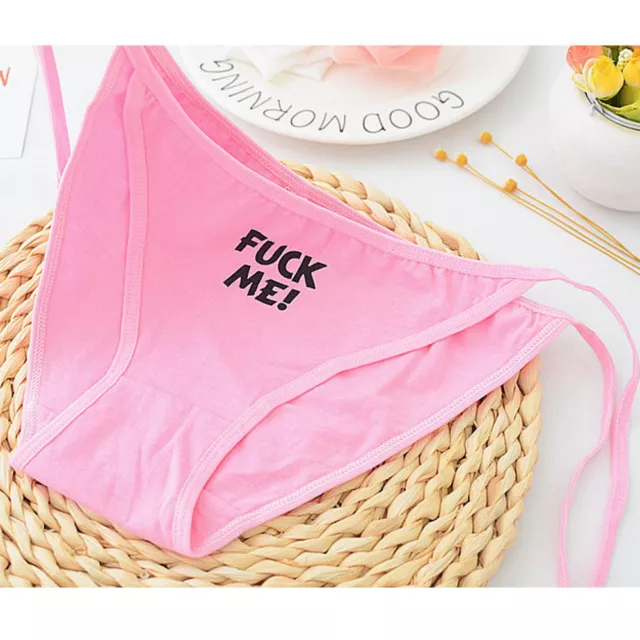 WOMEN SEXY KINKY Erotic Print Underwear Lick Me Briefs Thongs Panties  Lingerie £5.79 - PicClick UK