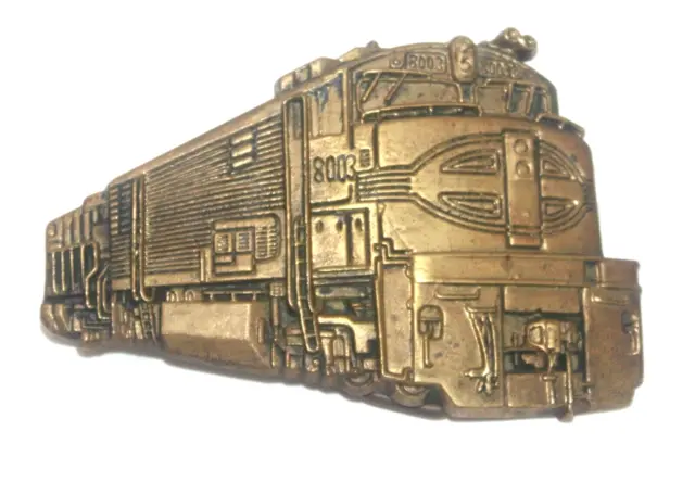 Baron Brass Santa Fe RR ATSF U30 8003 Belt Buckle 1980