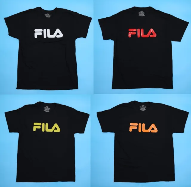 Fila Men's T-Shirt Logo Graphic Print 100% Cotton Short Sleeve Tee Shirt