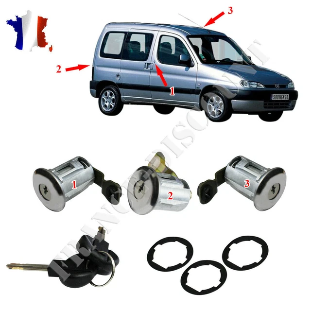 3 Barillets de porte pour Citroen Berlingo / Xsara / Xsara Picasso / Partner
