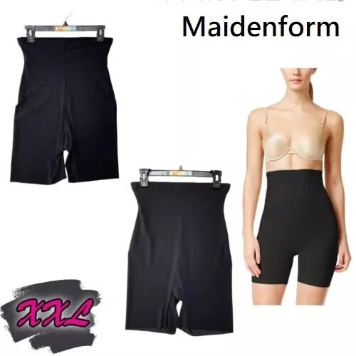 NWD Maidenform 2XL Light Control High-Waist Thigh Slimmer Shorts DM2561 Black