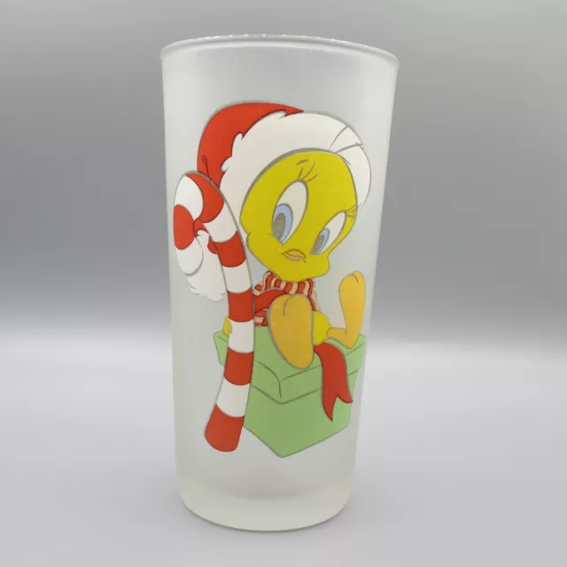 Looney Tunes Tweety Bird Tall Frosted Glass