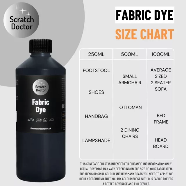 Fabric Dye/Paint. For use on clothes, upholstery, furniture, car seats, canvas 3