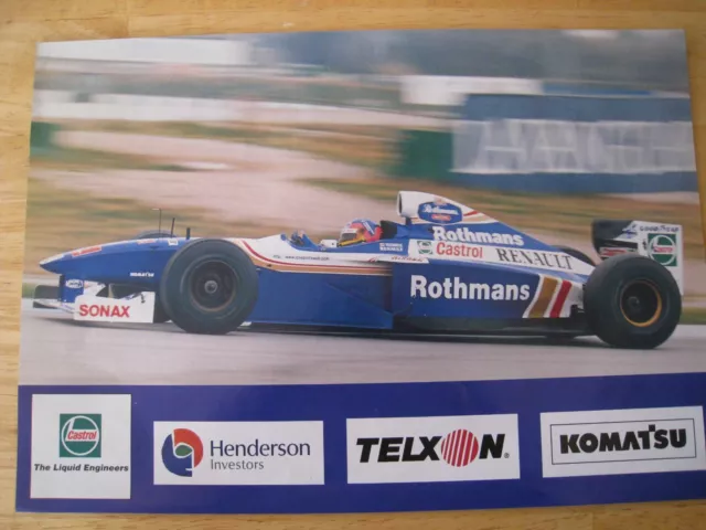 Williams Renault F1 Car Rothmans Castrol Goodyear 1997 Advert A4 File 25