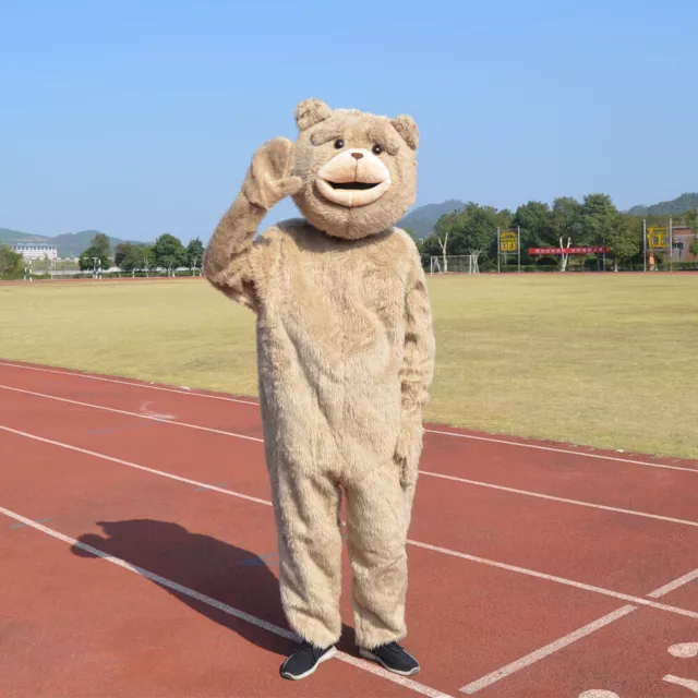Teddy Bear TED Adult Size Halloween Cartoon Mascot Costume Fancy Dress