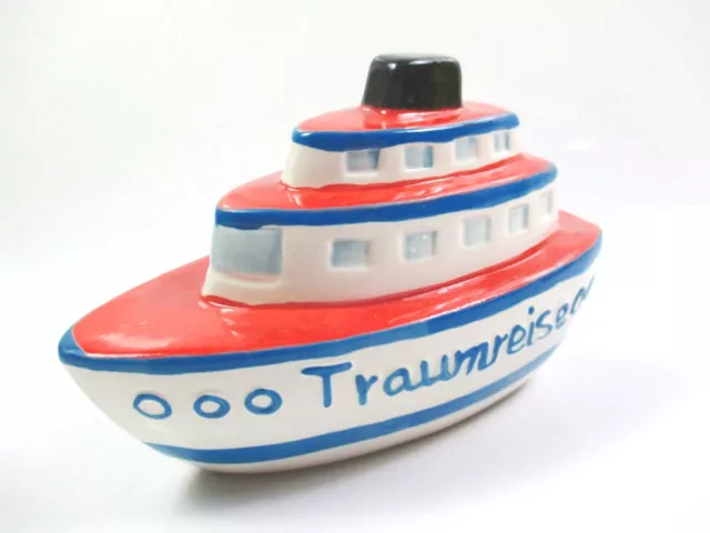 Spardose Kreuzfahrtschiff Boot Schiff 18 cm Money Box Sparschwein Traumreise