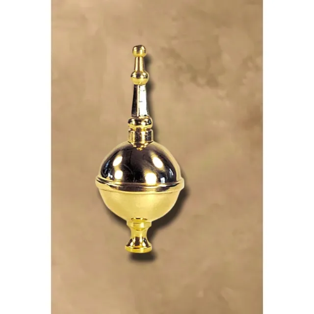 Brass Ball & Spire Clock Finial for Grandfather Longcase & Bracket Clocks (1314)