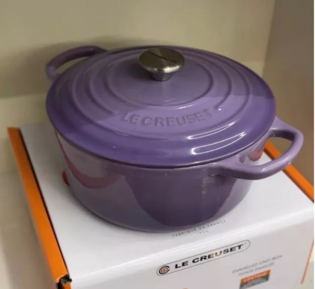 Le Creuset 4,2 litros/24 cm hierro fundido redondo horno holandés púrpura