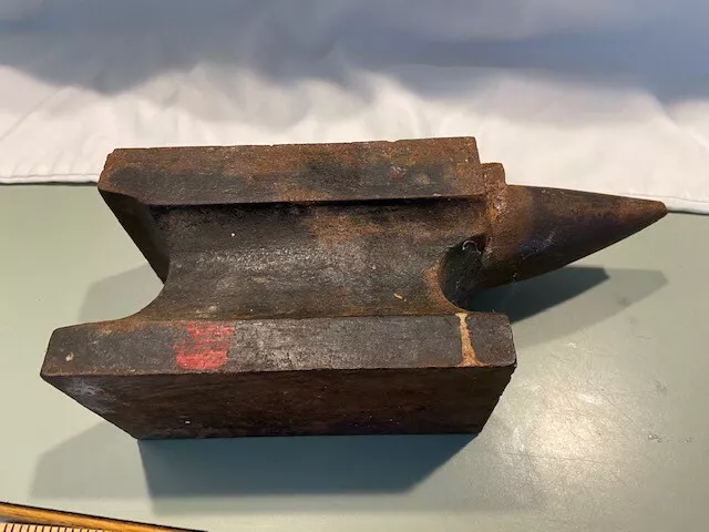 Antique 17 pound cast iron anvil jeweler's gunsmith's cobbler machinist 9.5" x4"