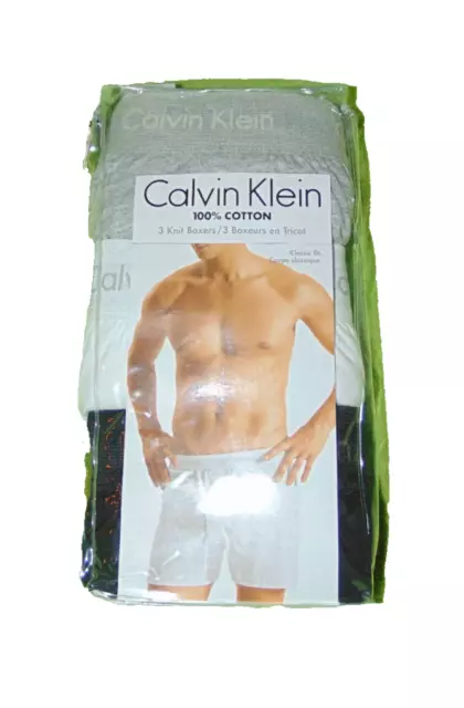 Calvin Klein Knit Boxer Shorts Underwear Large Men New 3 Pack