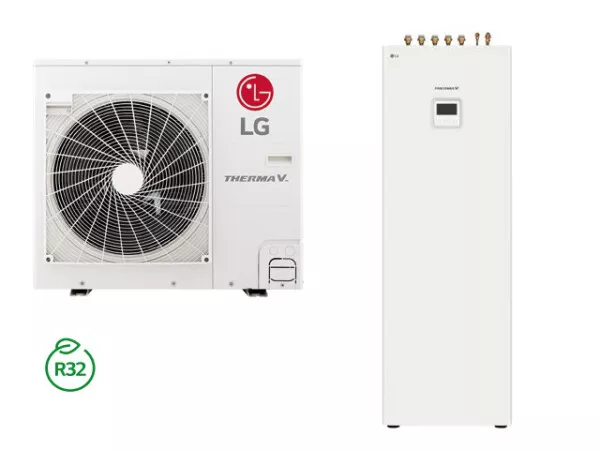 LG THERMA V Split Luft/Wasser Wärmepumpe 9 kW, HU091MR.U44 + HN0913T.NKO