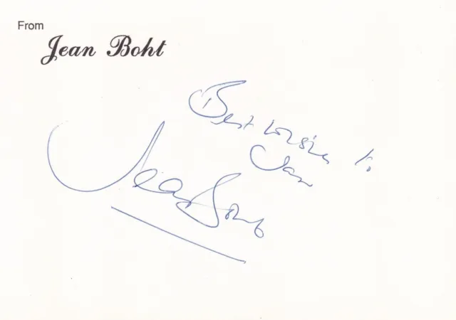 Jean Boht autograph hand signed card original Bread TV comedy actress