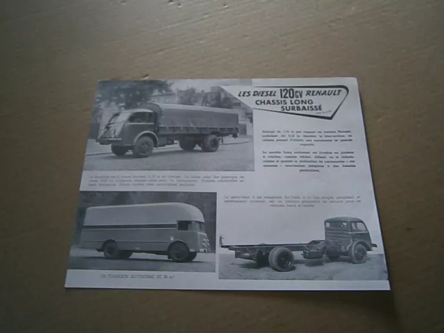 Catalogue  pub auto prospectus brochure Camion trucks Renault Diesel 120 ch