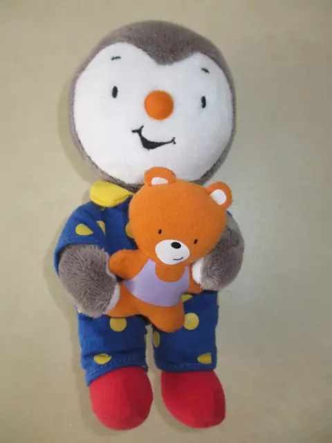 peluche tchoupi avec son doudou ourson doudou t'choupi habit bleu