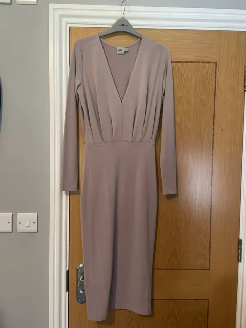 Asos Women's Long Sleeve Midi Dress UK Size 8