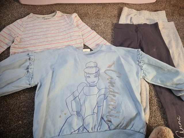 Pacchetto playwear bambina 3-4 anni x5 articoli leggings m&s top e maglione (pbox2)