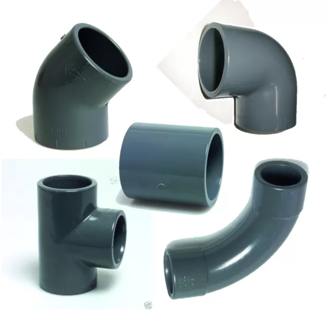 PVC Imperial Pressure Grey Pipe Pond Fittings Solvent Weld