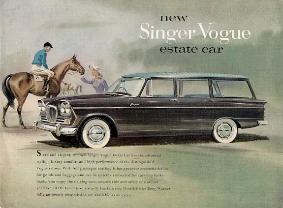 Singer Vogue Series II 1600 Estate 1962-63 UK Market Foldout Sales Brochure