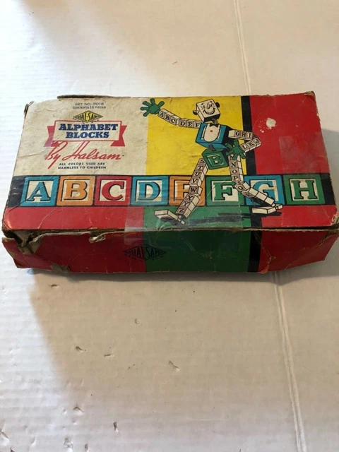 VINTAGE PLAYSKOOL HALSAM Children s Kid s Wooden Alphabet Blocks vintage-playskool-halsam-children-s-kid-s-wooden-alphabet-blocks