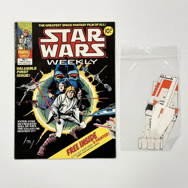 Star Wars Weekly #1 1978 VF- Inc Free Gift Marvel UK Pence Copy