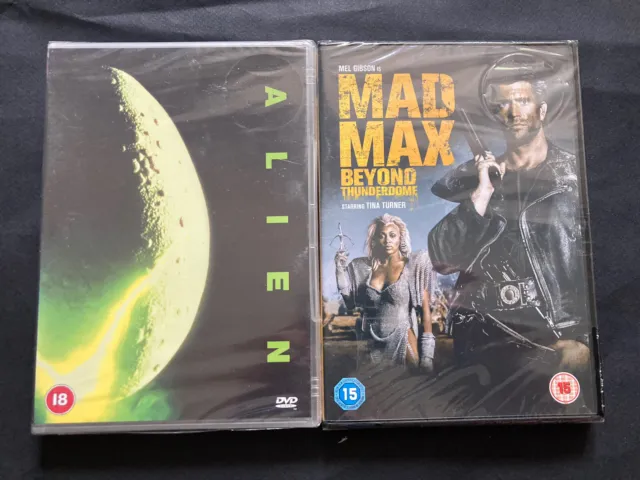 Mad Max 3: Beyond Thunderdome DVD & Alien DVD New & Sealed