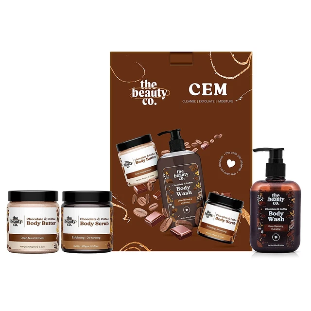 The Beauty Co.Ensemble De Choco Nettoyant Exfoliant Hydratante Kit pour Unisexe