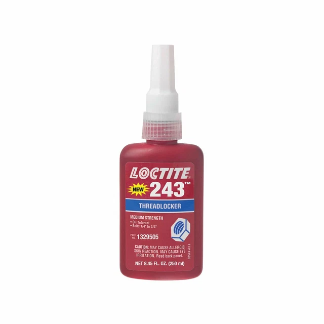 Loctite 1329505 Blue 243 Medium Strength Threadlocker 360 Degree F Maximum 250ml