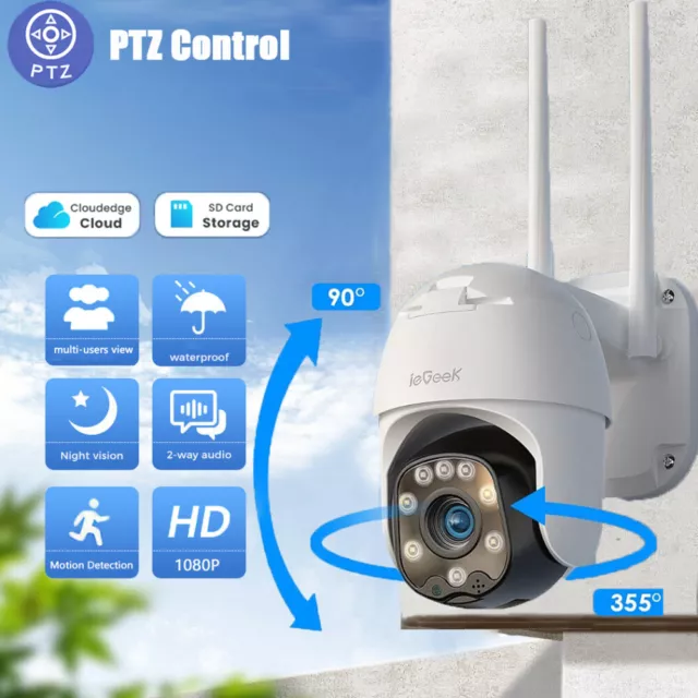 ieGeek 1080P WIFI IP Camera Wireless Outdoor CCTV Smart Home Security Camera UK
