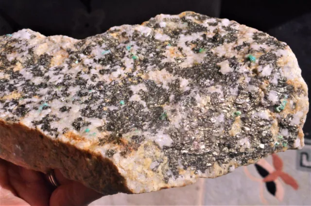 turquoise pyrite molybdenite matrix specimen Mohave co Kingman AZ 2 lb 7 oz