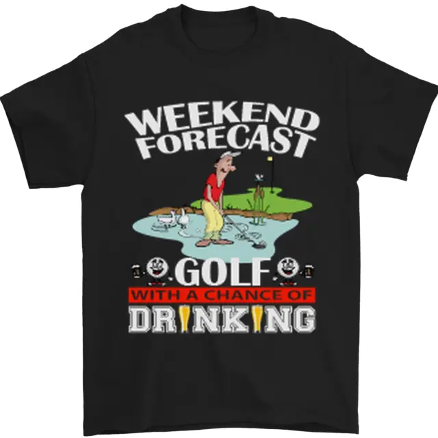 Golf Weekend Golfer Alcohol Beer Funny Mens T-Shirt 100% Cotton