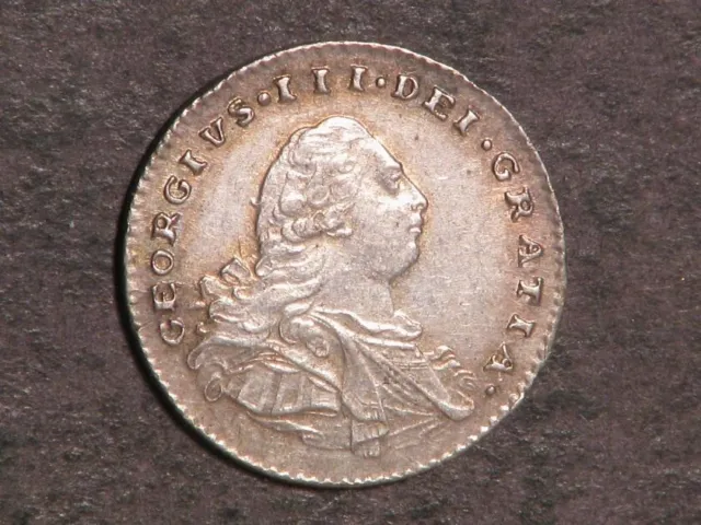 GREAT BRITAIN  1800  1 Pence Maundy  George III  Silver AU-Unc