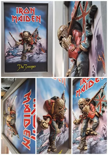 Iron Maiden Official VINTAGE 3D Eddie Figure Trooper Beer Framed Poster 2005