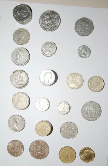 PIECES ARGENT Quartor Dollars et autres monnaie différents Pays soit 61 pièces