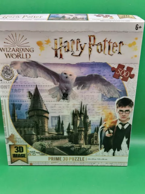 Harry Potter Hedwig And Hogwarts 500 Piece Super 3d Jigsaw Puzzle NEW