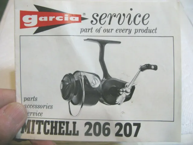 GARCIA MITCHELL 206 207 reel service manual schematic + parts list
