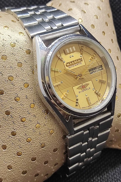 RARE VINTAGE CITIZEN Automatic Movement D D Dial Golden 21 Jewels