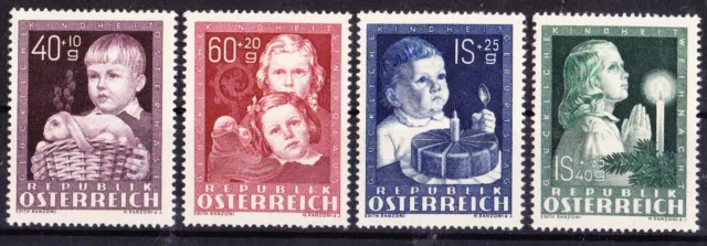 Österreich 1949 ANK 941-944 Mi 929-932 ** Glückliche Kindheit postfrisch