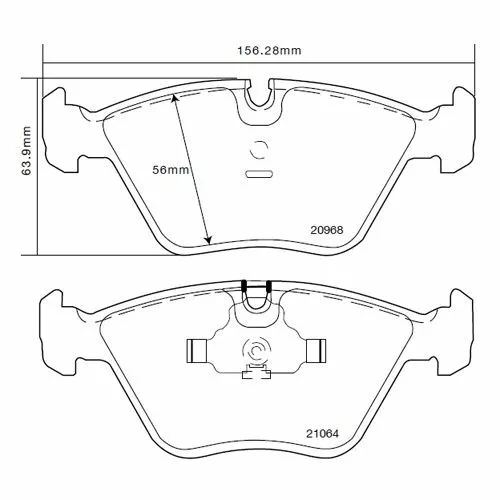 07B31432 Front Brake Pads Kit For 7 (E32) 730 I,Il 145 Kw 12/86 - 09/94 2