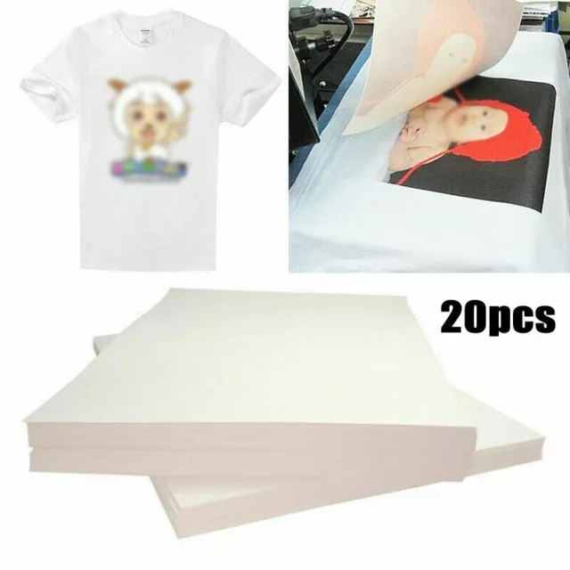 20 Stück Inkjet Transferpapier zum Bedrucken von T Shirts auf hellen Stoffen