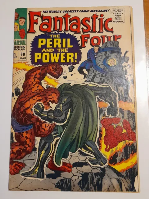 Fantastic Four #60 Mar 1967 VGC 4.0 Jack Kirby cover art Doctor Doom