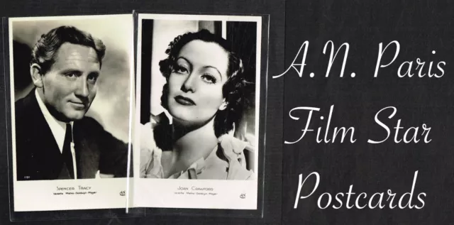 A.N. PARIS ☆ FILMSTARS ☆ 1920ER/1930ERer Postkarten #1 bis #1307