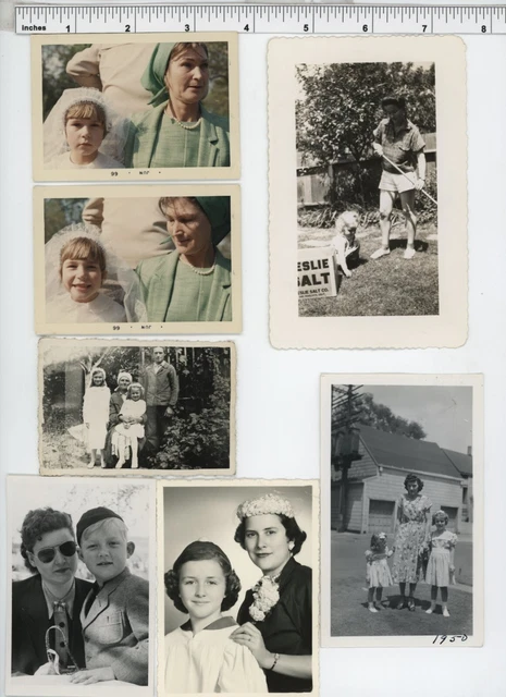 (51) Vintage photo lot / FAMILY CHILDREN Kids & Parents Mom & Dad OLD SNAPSHOTS