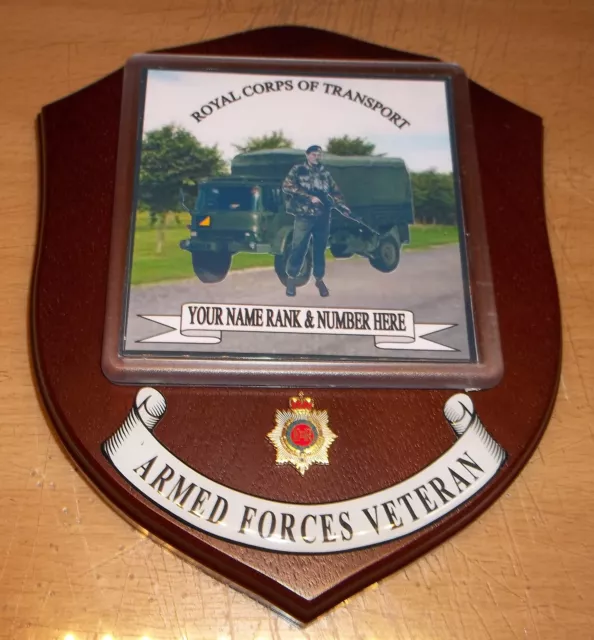 Royal Corps of Transport Veteran Wall Plaque with your name, rank and number.