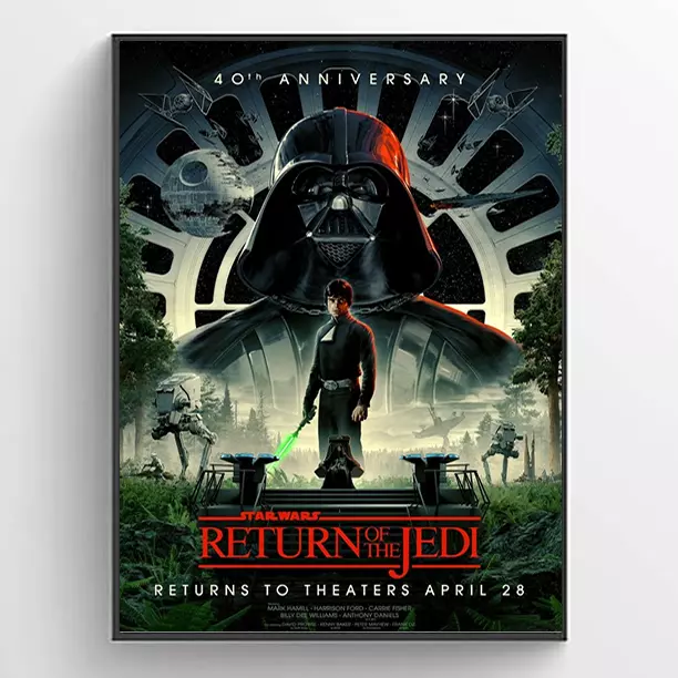 Star Wars Return Of The Jedi 40th Anniversary 2023 Poster Wall Art A4 A3 A2