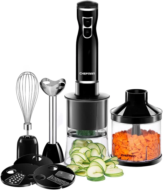 Electric Spiralizer & Immersion Blender/Vegetable Slicer 6-In-1 Food Prep Combo