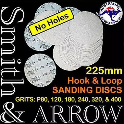 225mm HOOK AND LOOP DISC 9" NO HOLE SANDPAPER SANDING PAD ORBITAL METAL DRYWALL