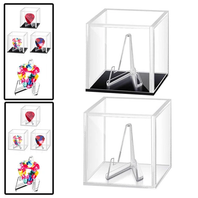 Support Médiators Guitare En Acrylique Transparent – Présentoir Design 3 Emplacements – Idéal Collectionneurs & Musiciens