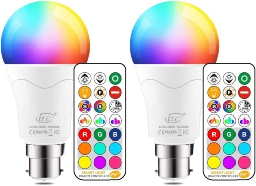 iLC 85W Equivalent Colour Changing Light Bulb 12W Bayonet B22 RGBW LED...